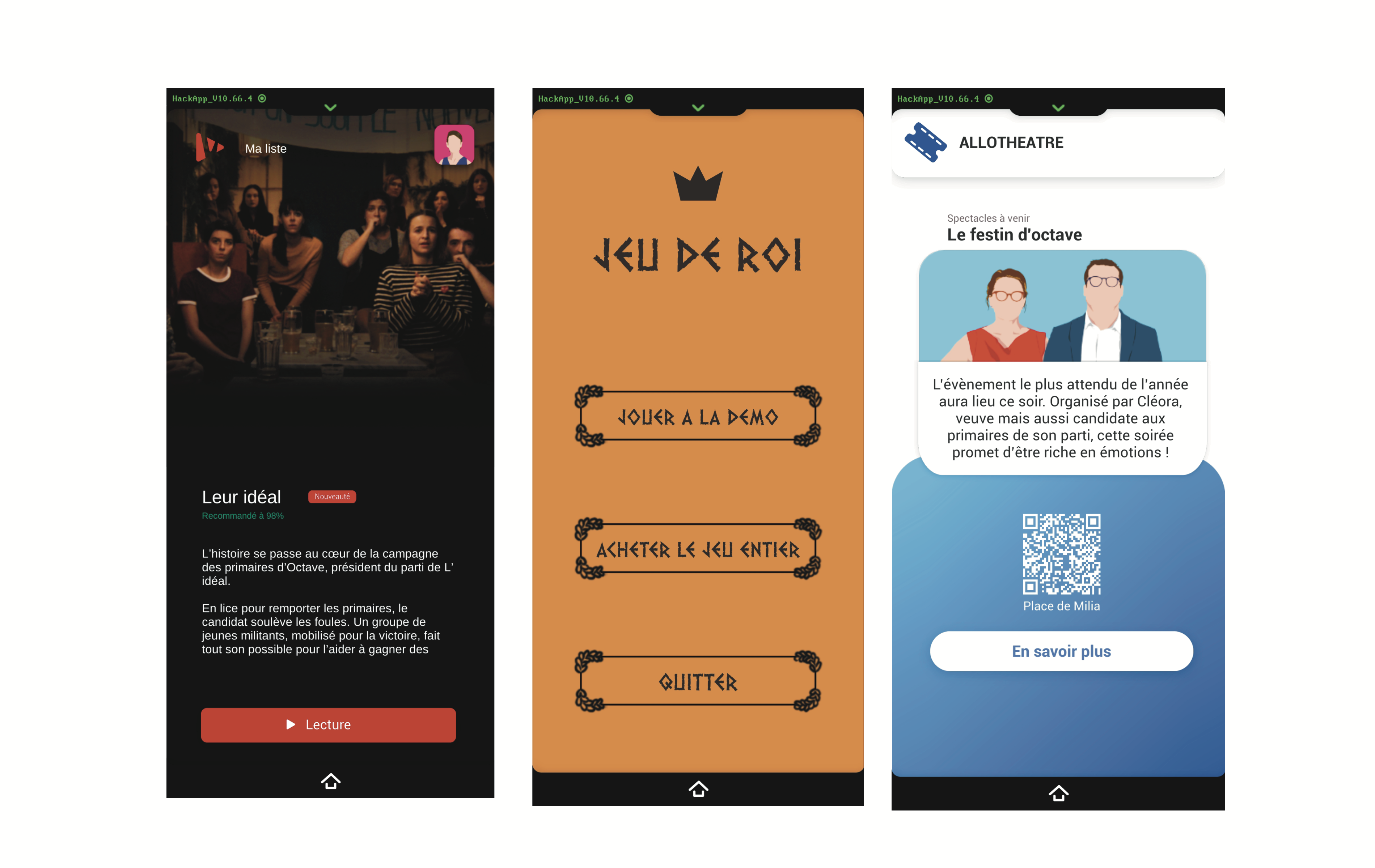 écrans hack app