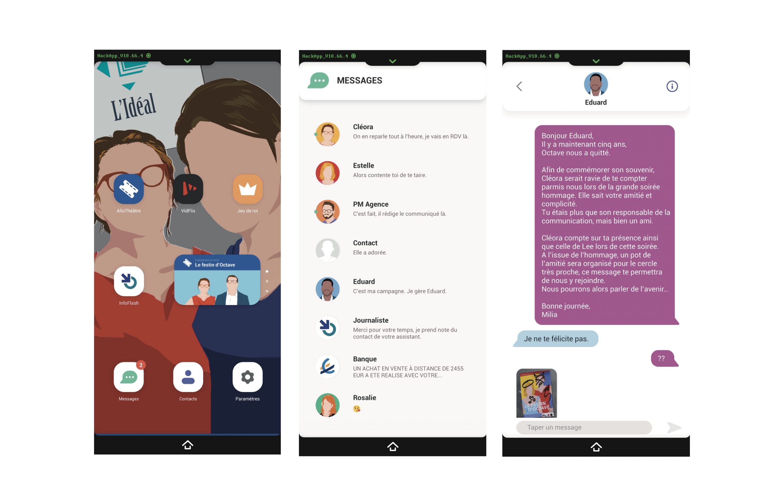 écrans hack app